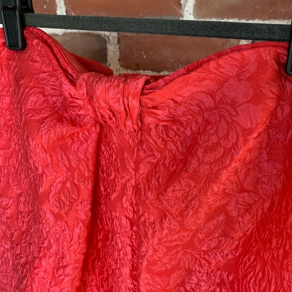 NWT BCBG Max Azria strapless red bow dress 12 - Picture 3 of 6